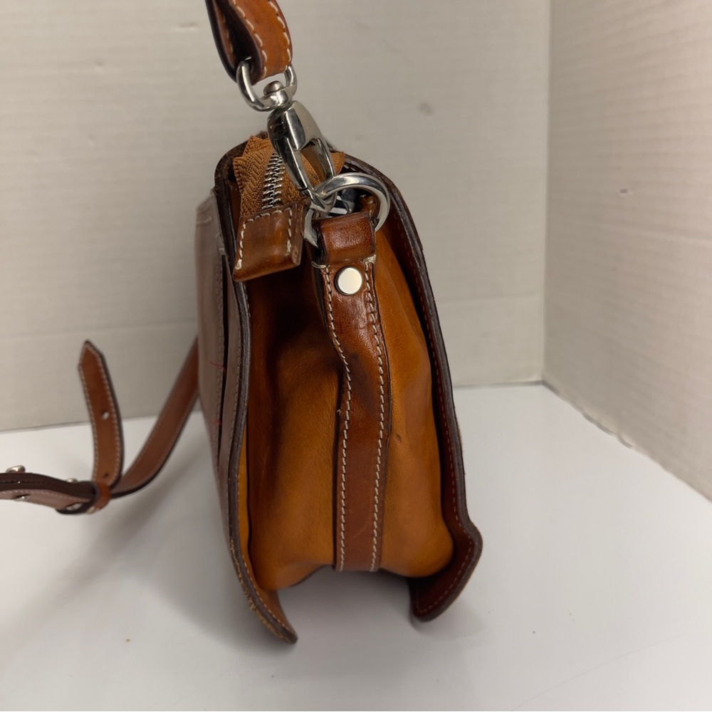 Cavalcanti Genuine Elegant Brown Leather Women’s Crossbody Bag - Picture 9 of 14